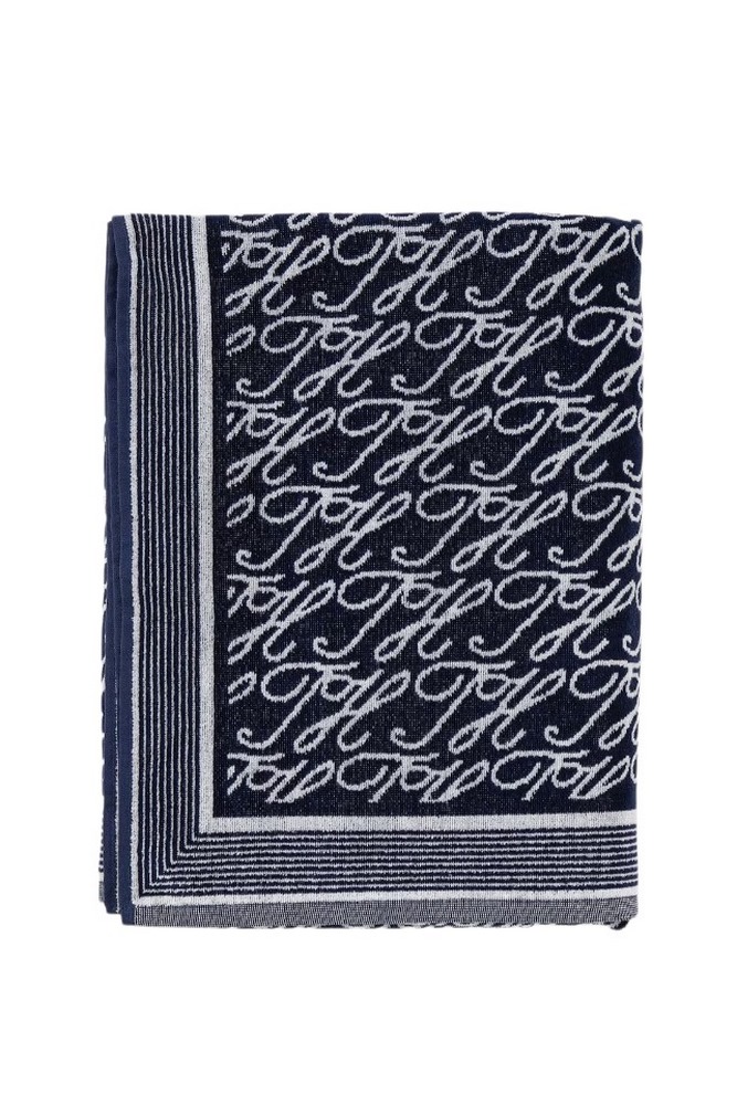 TOMMY HILFIGER SCRIPT TOWEL ΠΕΤΣΕΤΑ UNISEX NAVY