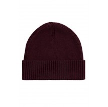 TOMMY HILFIGER FLAG KNIT BEANIE ΣΚΟΥΦΟΣ ΓΥΝΑΙΚΕΙΟΣ PLUM