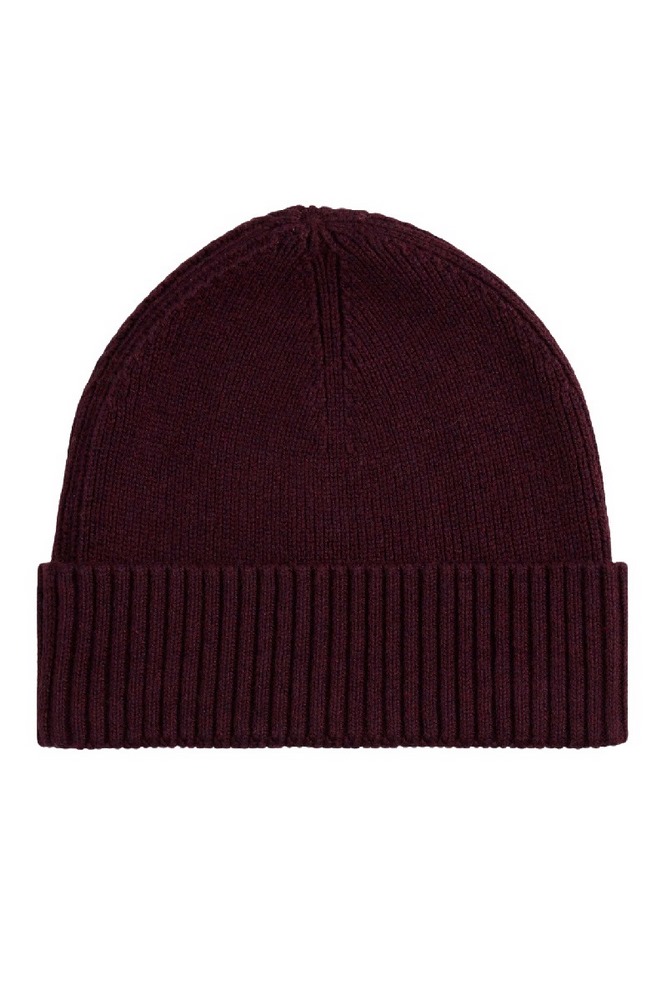 TOMMY HILFIGER FLAG KNIT BEANIE ΣΚΟΥΦΟΣ ΓΥΝΑΙΚΕΙΟΣ PLUM