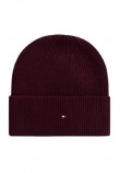 TOMMY HILFIGER FLAG KNIT BEANIE ΣΚΟΥΦΟΣ ΓΥΝΑΙΚΕΙΟΣ PLUM