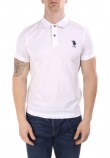 U.S.POLO ASSN FLYN 000272 CBP5 POLO T-SHIRT ΜΠΛΟΥΖΑ ΑΝΔΡΙΚΗ WHITE