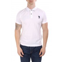 U.S.POLO ASSN FLYN 000272 CBP5 POLO T-SHIRT ΜΠΛΟΥΖΑ ΑΝΔΡΙΚΗ WHITE
