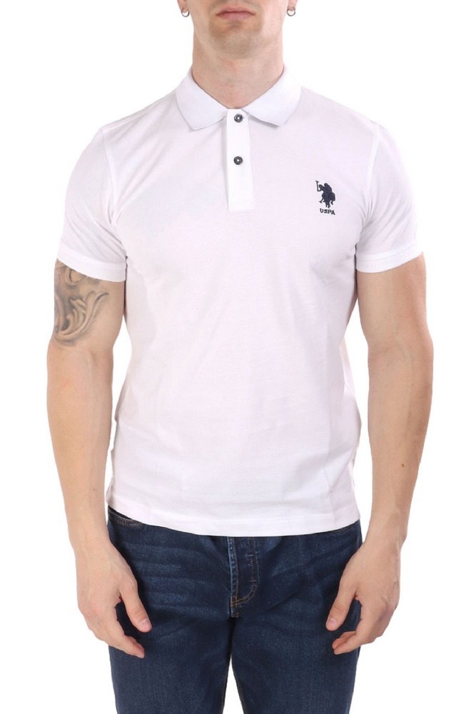 U.S.POLO ASSN FLYN 000272 CBP5 POLO T-SHIRT ΜΠΛΟΥΖΑ ΑΝΔΡΙΚΗ WHITE