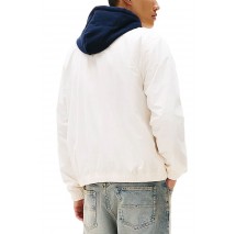 TOMMY JEANS ESSENTIAL JACKET EXT ΜΠΟΥΦΑΝ ΑΝΔΡΙΚΟ OFF WHITE