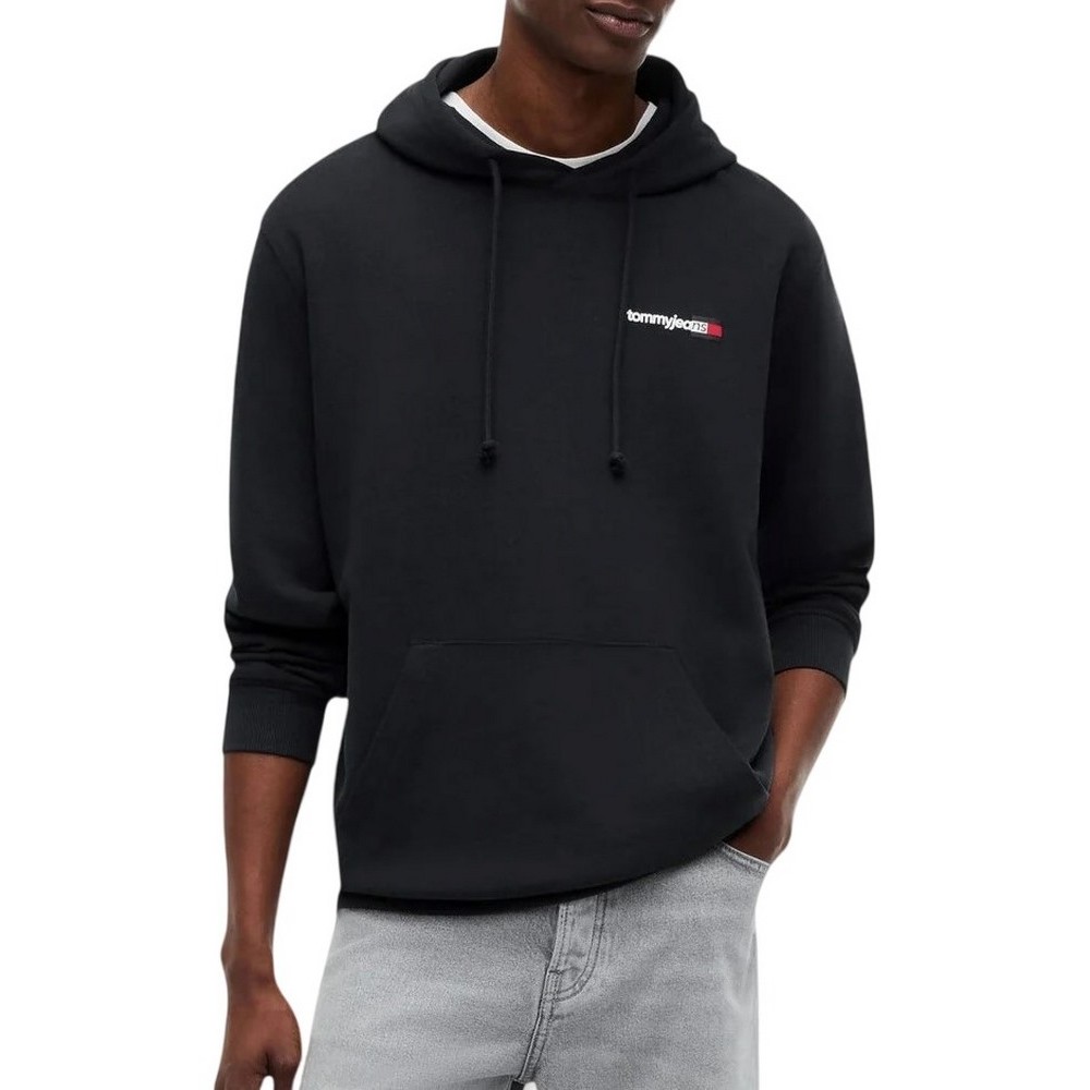 TOMMY JEANS REG ENTRY DNA HOODIE EXT ΦΟΥΤΕΡ ΜΠΛΟΥΖΑ ΑΝΔΡΙΚΗ BLACK