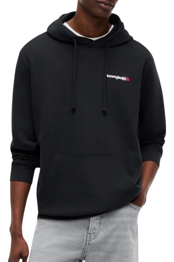 TOMMY JEANS REG ENTRY DNA HOODIE EXT ΦΟΥΤΕΡ ΜΠΛΟΥΖΑ ΑΝΔΡΙΚΗ BLACK