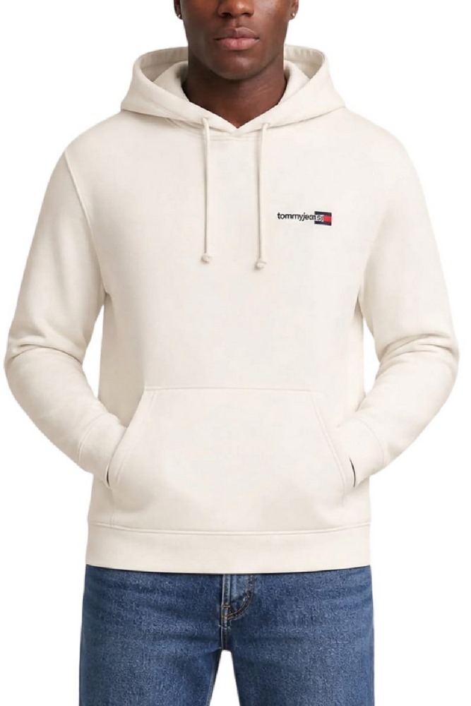 TOMMY JEANS REG ENTRY DNA HOODIE EXT ΦΟΥΤΕΡ ΜΠΛΟΥΖΑ ΑΝΔΡΙΚΗ OFF WHITE