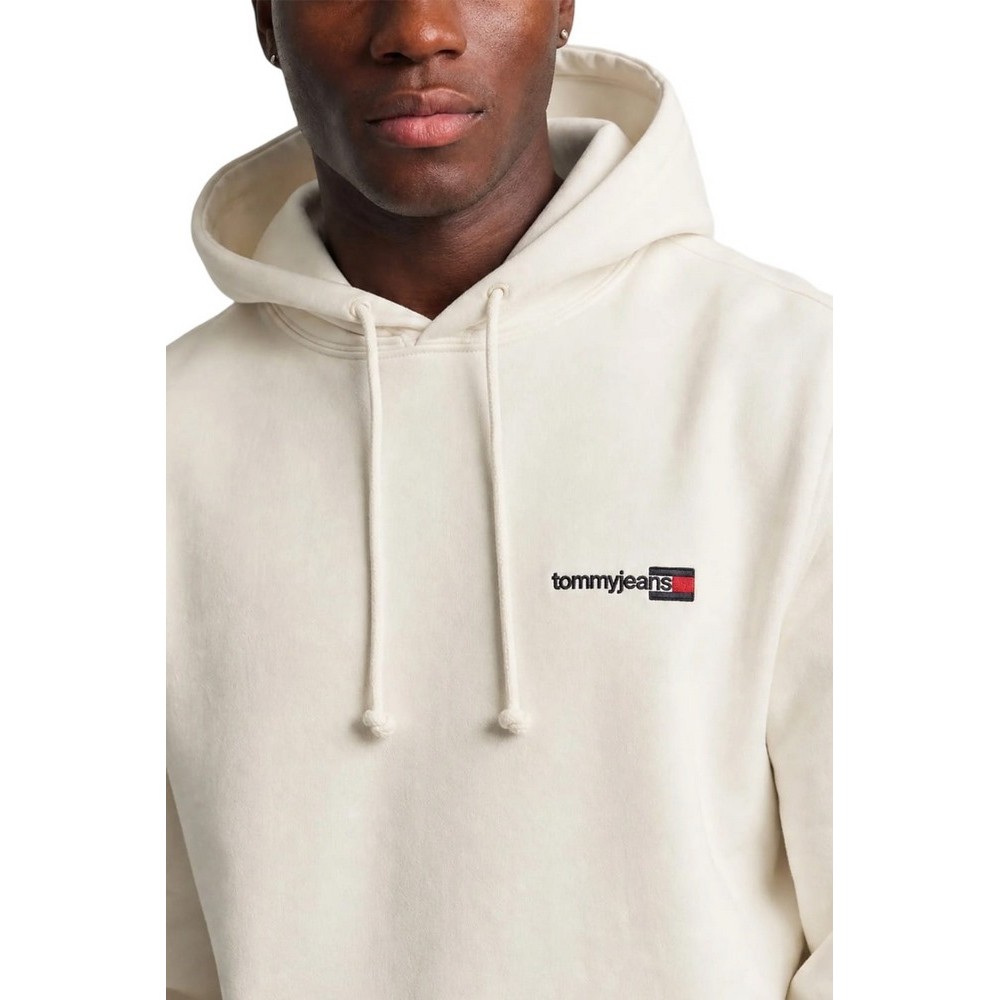 TOMMY JEANS REG ENTRY DNA HOODIE EXT ΦΟΥΤΕΡ ΜΠΛΟΥΖΑ ΑΝΔΡΙΚΗ OFF WHITE