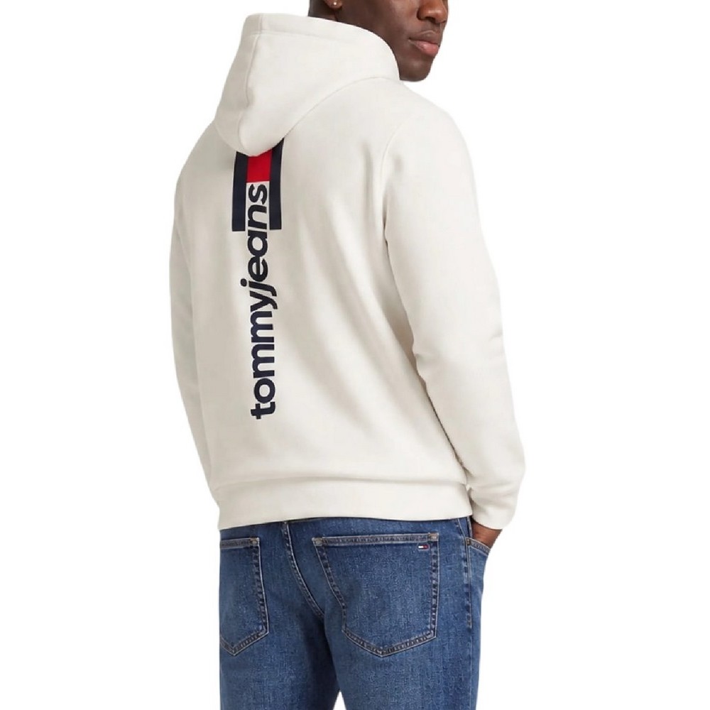 TOMMY JEANS REG ENTRY DNA HOODIE EXT ΦΟΥΤΕΡ ΜΠΛΟΥΖΑ ΑΝΔΡΙΚΗ OFF WHITE