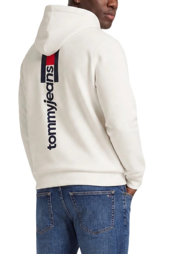 TOMMY JEANS REG ENTRY DNA HOODIE EXT ΦΟΥΤΕΡ ΜΠΛΟΥΖΑ ΑΝΔΡΙΚΗ OFF WHITE