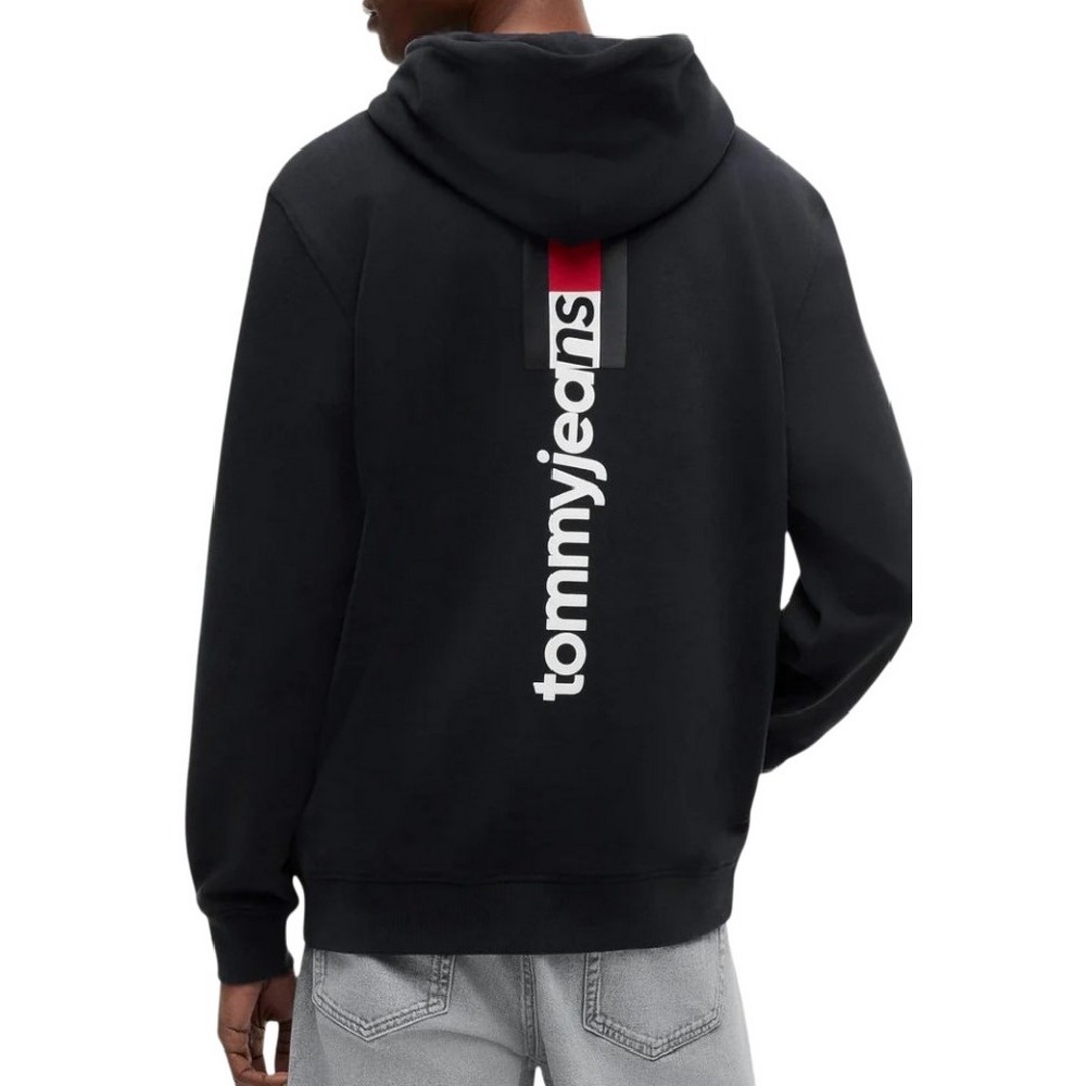 TOMMY JEANS REG ENTRY DNA HOODIE EXT ΦΟΥΤΕΡ ΜΠΛΟΥΖΑ ΑΝΔΡΙΚΗ BLACK