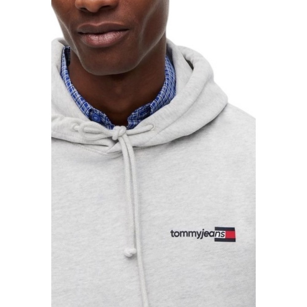 TOMMY JEANS REG ENTRY DNA HOODIE EXT ΦΟΥΤΕΡ ΜΠΛΟΥΖΑ ΑΝΔΡΙΚΗ GREY