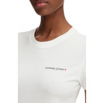 TOMMY JEANS SLIM ESS LOGO 1 EXT T-SHIRT ΜΠΛΟΥΖΑ ΓΥΝΑΙΚΕΙΑ ECRU