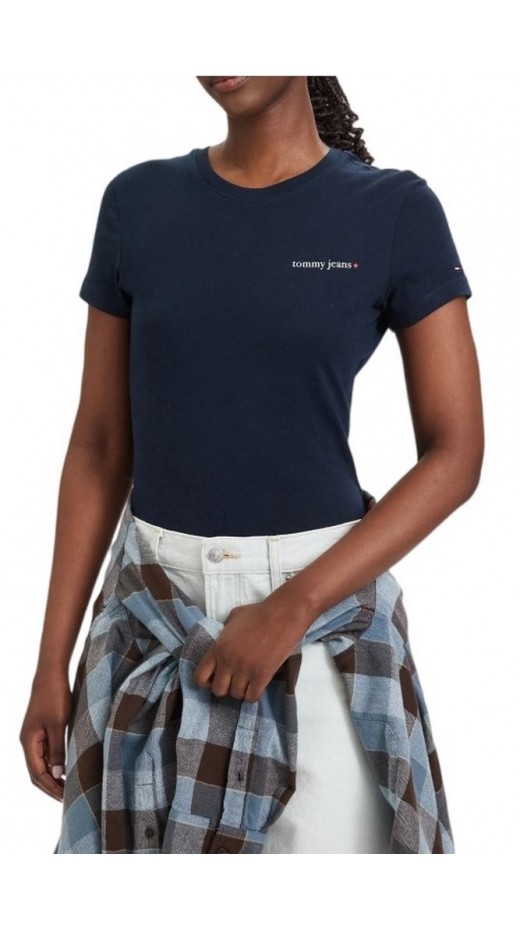TOMMY JEANS SLIM ESS LOGO 1 EXT T-SHIRT ΜΠΛΟΥΖΑ ΓΥΝΑΙΚΕΙΑ NAVY