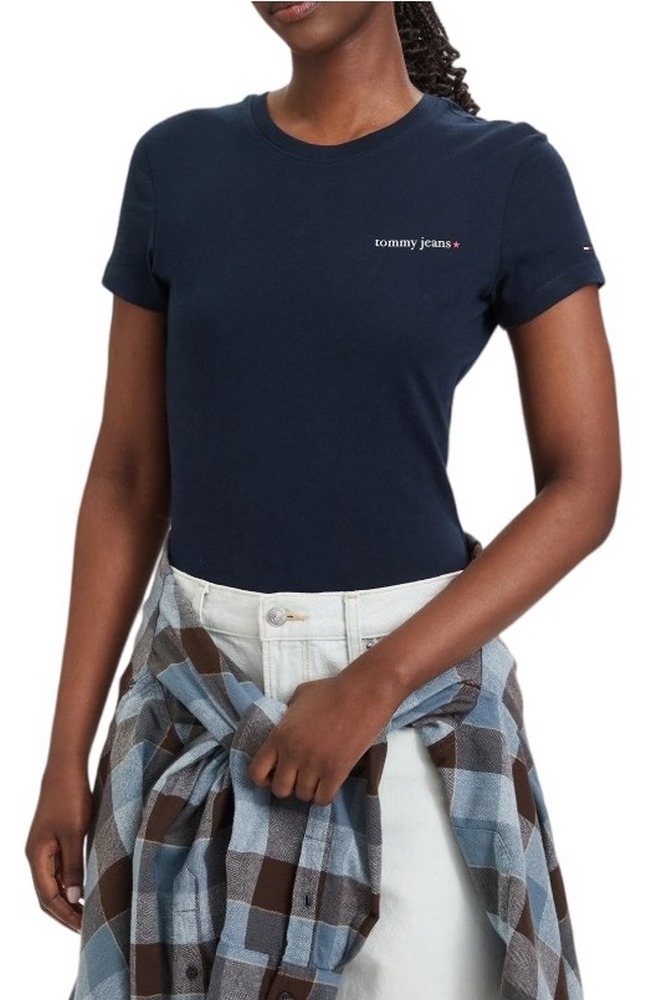TOMMY JEANS SLIM ESS LOGO 1 EXT T-SHIRT ΜΠΛΟΥΖΑ ΓΥΝΑΙΚΕΙΑ NAVY