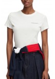 TOMMY JEANS SLIM ESS LOGO 1 EXT T-SHIRT ΜΠΛΟΥΖΑ ΓΥΝΑΙΚΕΙΑ ECRU