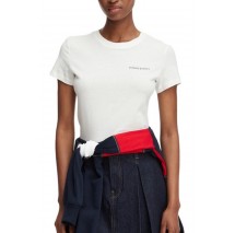 TOMMY JEANS SLIM ESS LOGO 1 EXT T-SHIRT ΜΠΛΟΥΖΑ ΓΥΝΑΙΚΕΙΑ ECRU