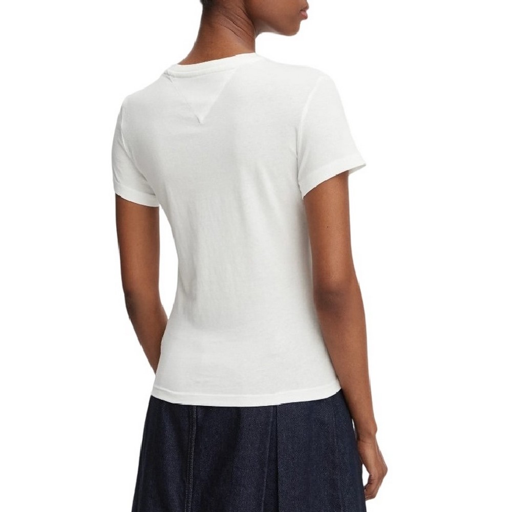 TOMMY JEANS SLIM ESS LOGO 1 EXT T-SHIRT ΜΠΛΟΥΖΑ ΓΥΝΑΙΚΕΙΑ ECRU