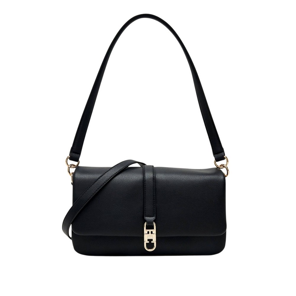 TOMMY HILFIGER LIBRE CONV FLAP CROSSOVER ΤΣΑΝΤΑ ΓΥΝΑΙΚΕΙΑ BLACK