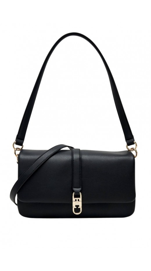 TOMMY HILFIGER LIBRE CONV FLAP CROSSOVER ΤΣΑΝΤΑ ΓΥΝΑΙΚΕΙΑ BLACK
