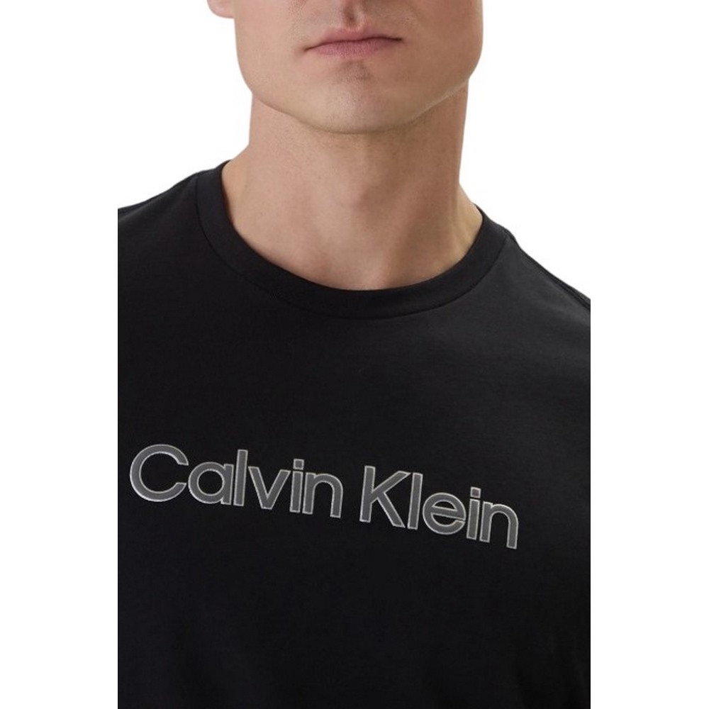 CALVIN KLEIN 30S EU WHOLESALE SPORTSWEAR GRAP T-SHIRT ΜΠΛΟΥΖΑ ΑΝΔΡΙΚΗ BLACK
