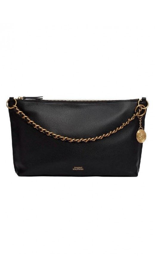 TOMMY HILFIGER DOWNTOWN MINI BAG LEATHER ΤΣΑΝΤΑ ΓΥΝΑΙΚΕΙΑ BLACK