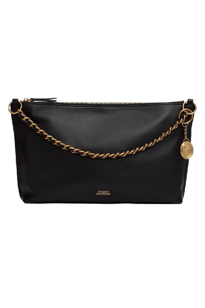 TOMMY HILFIGER DOWNTOWN MINI BAG LEATHER ΤΣΑΝΤΑ ΓΥΝΑΙΚΕΙΑ BLACK
