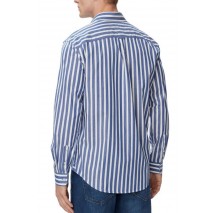 TOMMY JEANS REG POPLIN PATTERN SHIRT ΠΟΥΚΑΜΙΣΟ ΑΝΔΡΙΚΟ BLUE