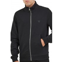 GUESS AL HIGH NECK FULLZIP SWEATSH ΜΠΛΟΥΖΑ ΦΟΥΤΕΡ ΑΝΔΡΙΚΟ BLACK