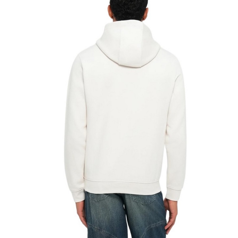 GUESS HOODED BASIC SWEATSHIRT ΦΟΥΤΕΡ ΜΠΛΟΥΖΑ ΑΝΔΡΙΚΗ OFF WHITE