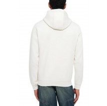 GUESS HOODED BASIC SWEATSHIRT ΦΟΥΤΕΡ ΜΠΛΟΥΖΑ ΑΝΔΡΙΚΗ OFF WHITE