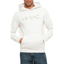 GUESS HOODED BASIC SWEATSHIRT ΦΟΥΤΕΡ ΜΠΛΟΥΖΑ ΑΝΔΡΙΚΗ OFF WHITE