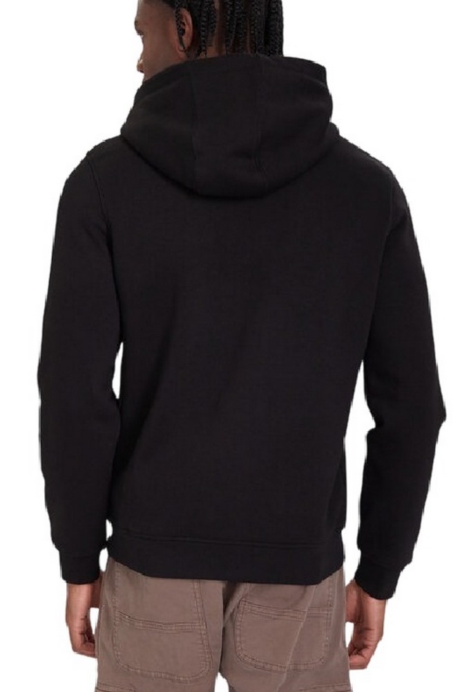 GUESS HOODED BASIC SWEATSHIRT ΦΟΥΤΕΡ ΜΠΛΟΥΖΑ ΑΝΔΡΙΚΗ BLACK