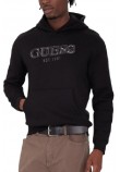 GUESS HOODED BASIC SWEATSHIRT ΦΟΥΤΕΡ ΜΠΛΟΥΖΑ ΑΝΔΡΙΚΗ BLACK