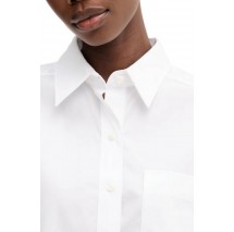 CALVIN KLEIN JEANS COTTON POPLIN CROPPED SHIRT WOVE ΠΟΥΚΑΜΙΣΟ ΓΥΝΑΙΚΕΙΟ WHITE