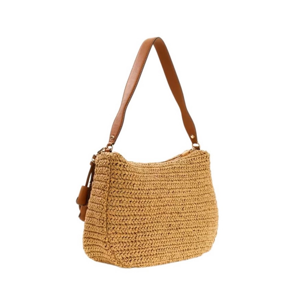 GUESS OFELIA HOBO SHOULDER BAG ΤΣΑΝΤΑ ΓΥΝΑΙΚΕΙΑ COGNAC