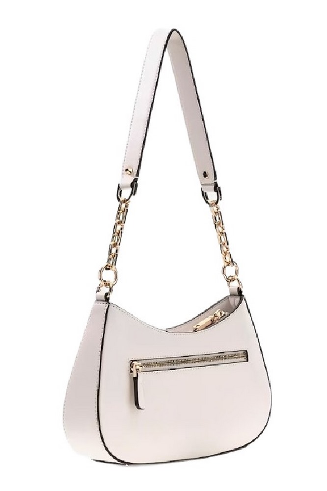 GUESS CARRIE TOP ZIP SHOULDER BAG ΤΣΑΝΤΑ ΓΥΝΑΙΚΕΙΑ STONE
