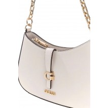 GUESS CARRIE TOP ZIP SHOULDER BAG ΤΣΑΝΤΑ ΓΥΝΑΙΚΕΙΑ STONE