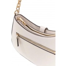 GUESS CARRIE TOP ZIP SHOULDER BAG ΤΣΑΝΤΑ ΓΥΝΑΙΚΕΙΑ STONE