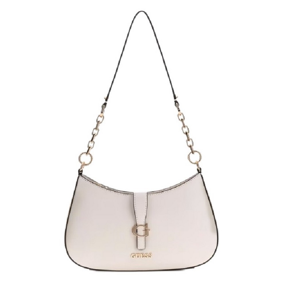 GUESS CARRIE TOP ZIP SHOULDER BAG ΤΣΑΝΤΑ ΓΥΝΑΙΚΕΙΑ STONE