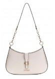 GUESS CARRIE TOP ZIP SHOULDER BAG ΤΣΑΝΤΑ ΓΥΝΑΙΚΕΙΑ STONE