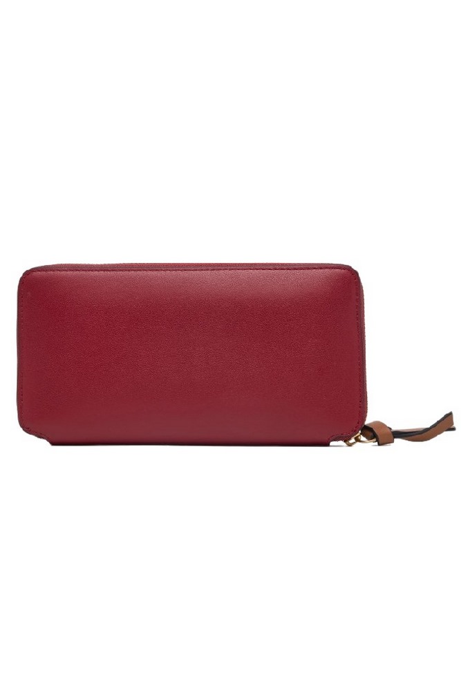 TOMMY HILFIGER LEATHER LRG ZA WALLET ΠΟΡΤΟΦΟΛΙ ΓΥΝΑΙΚΕΙΟ RED
