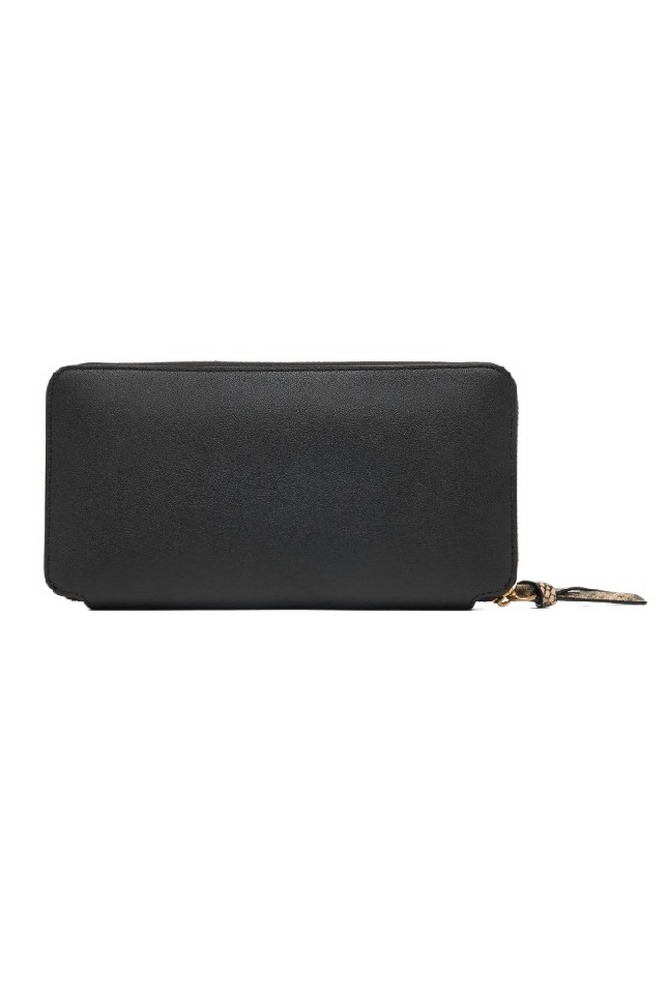 TOMMY HILFIGER LEATHER LRG ZA WALLET ΠΟΡΤΟΦΟΛΙ ΓΥΝΑΙΚΕΙΟ BLACK