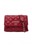 GUESS GIULLY II MINI 2 COMP CVRT FLP ΤΣΑΝΤΑ ΓΥΝΑΙΚΕΙΑ RED
