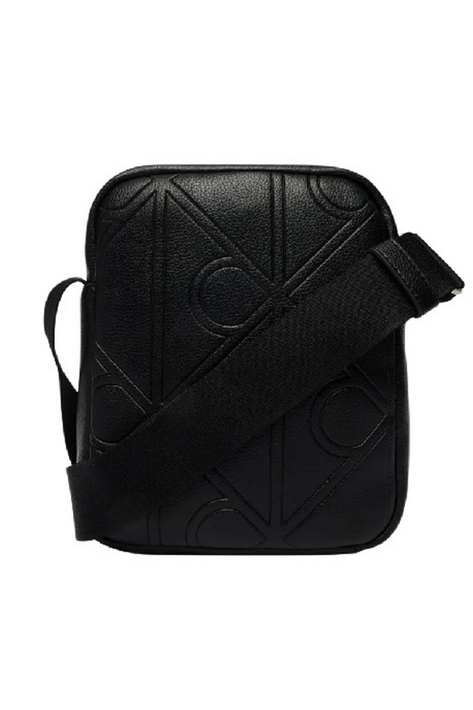 CALVIN KLEIN EMBLEM AOP EMBOSS REPORTER ΤΣΑΝΤΑ ΑΝΔΡΙΚΗ BLACK