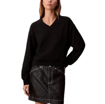 CALVIN KLEIN JEANS LS PREMIUM TERRY VNK SWEATSHIRT ΦΟΥΤΕΡ ΜΠΛΟΥΖΑ ΓΥΝΑΙΚΕΙΑ BLACK