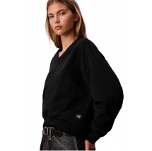 CALVIN KLEIN JEANS LS PREMIUM TERRY VNK SWEATSHIRT ΦΟΥΤΕΡ ΜΠΛΟΥΖΑ ΓΥΝΑΙΚΕΙΑ BLACK