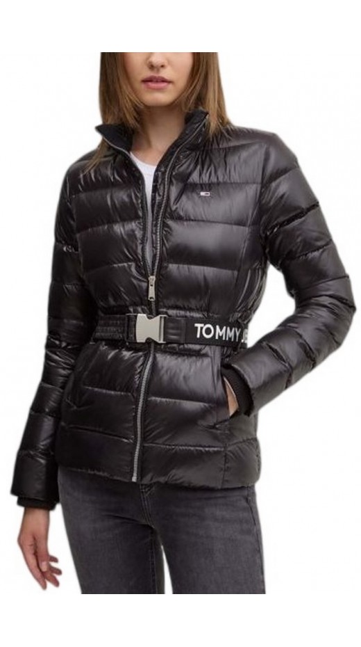 TOMMY JEANS BRANDED BELT DOWN JACKET ΜΠΟΥΦΑΝ ΓΥΝΑΙΚΕΙΟ BLACK