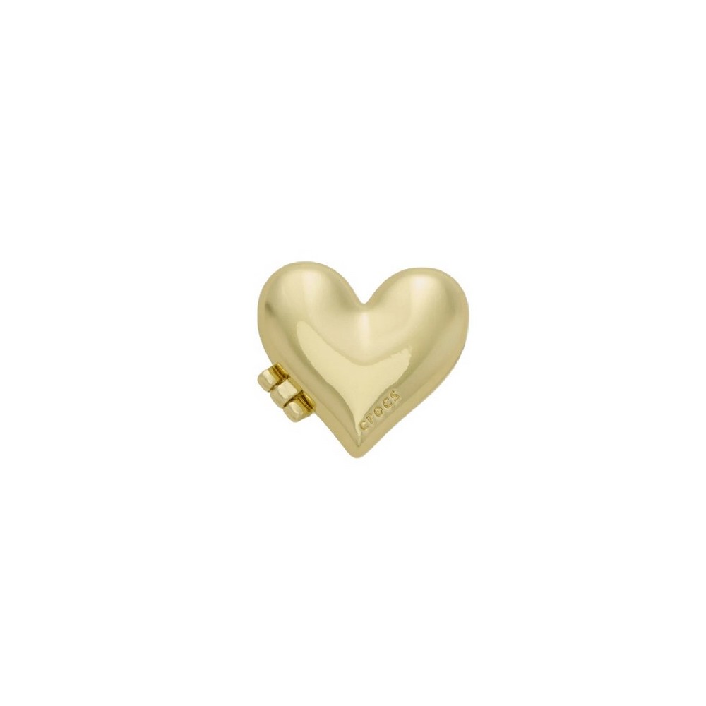 CROCS GOLD BUBBLE LOCKET HEART JIBBITZ CHARMS ΑΞΕΣΟΥΑΡ ΓΥΝΑΙΚΕΙΟ GOLD