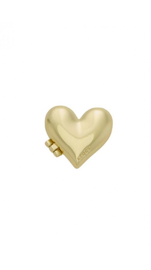 CROCS GOLD BUBBLE LOCKET HEART JIBBITZ CHARMS ΑΞΕΣΟΥΑΡ ΓΥΝΑΙΚΕΙΟ GOLD